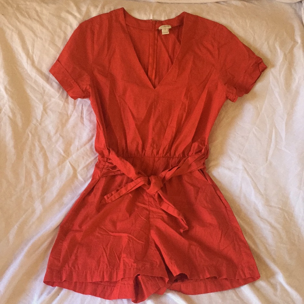 Tie waist romper